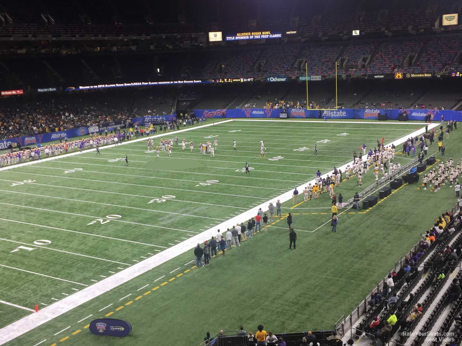 section 318, row 11 seat view  for football - caesars superdome