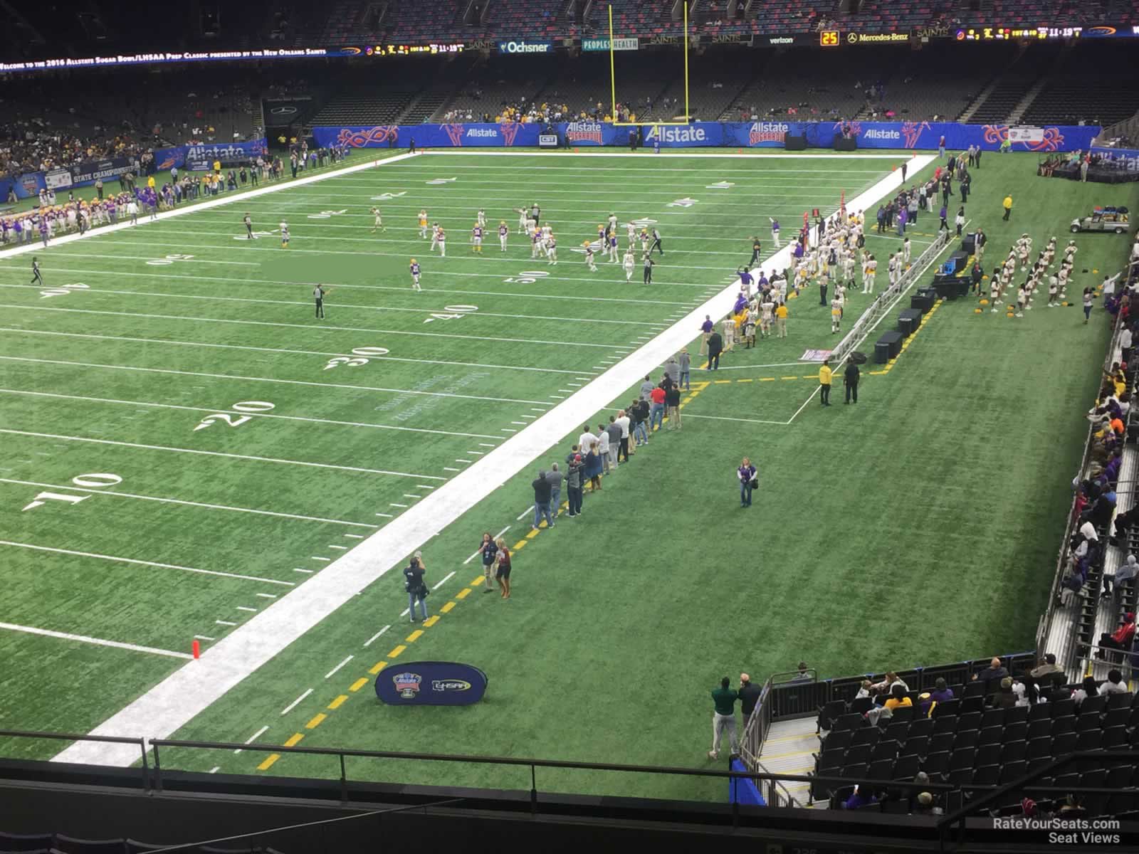 section 320, row 11 seat view  for football - caesars superdome