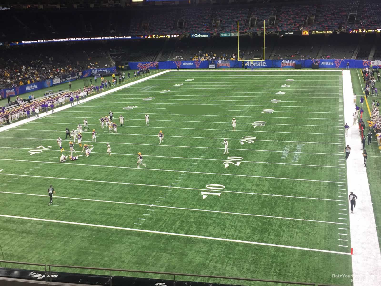 section 322, row 11 seat view  for football - caesars superdome