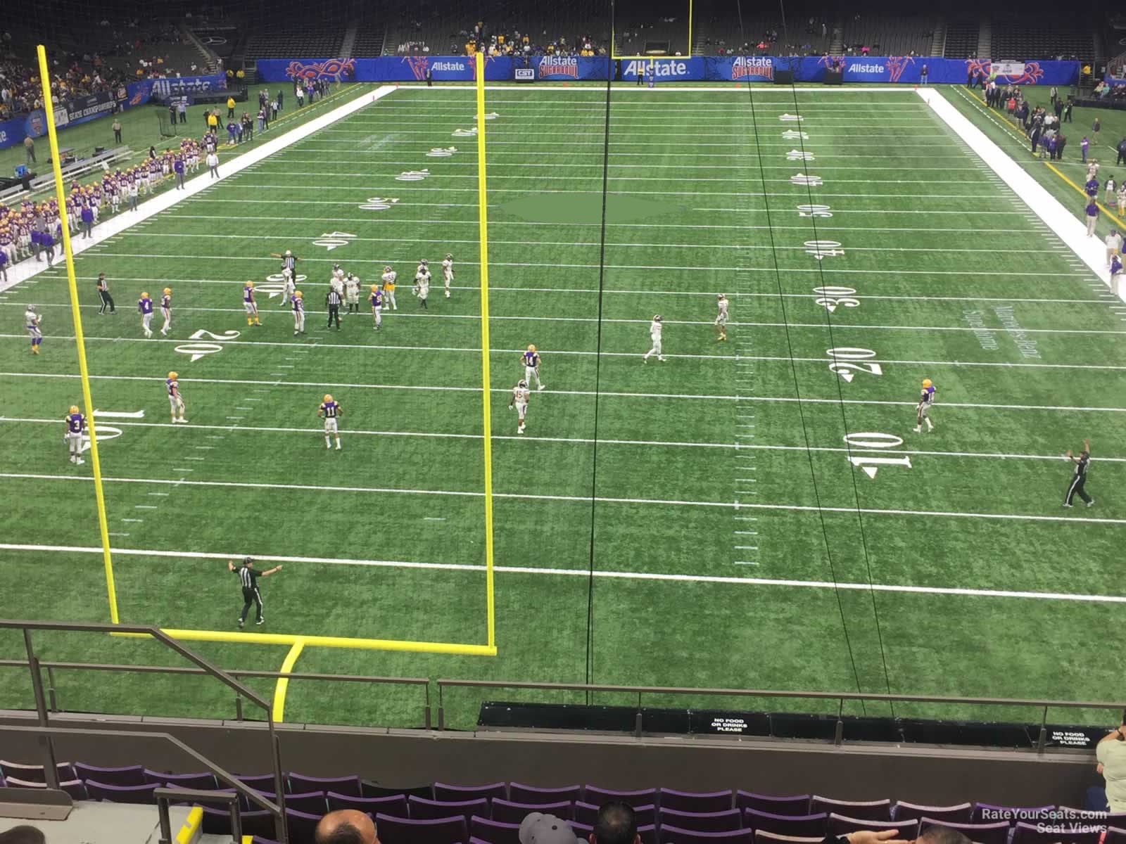 section 323, row 11 seat view  for football - caesars superdome
