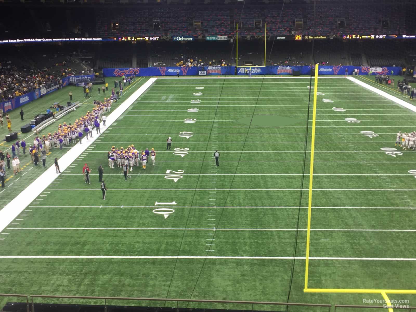 section 325, row 11 seat view  for football - caesars superdome