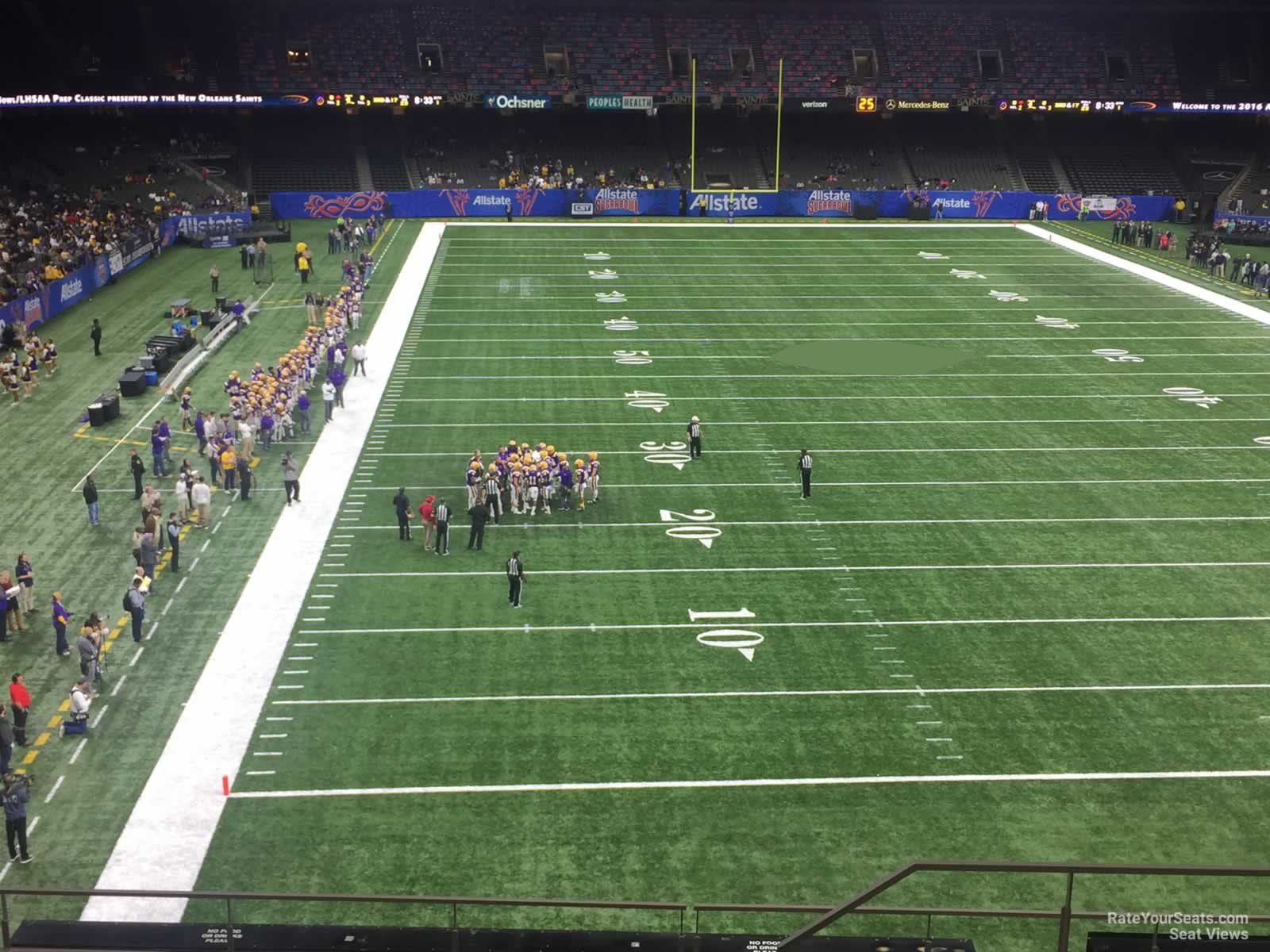 section 326, row 11 seat view  for football - caesars superdome
