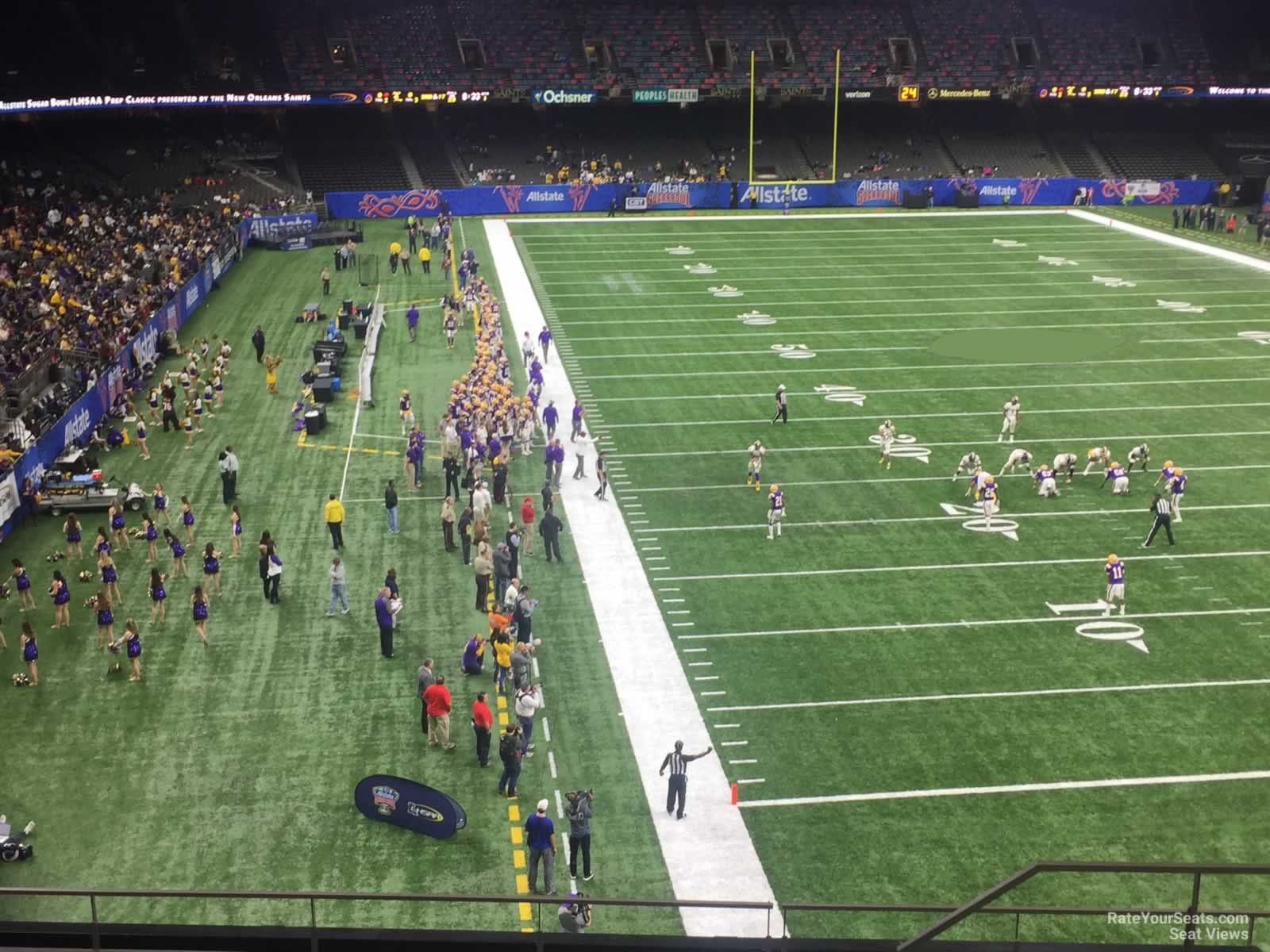 section 327, row 11 seat view  for football - caesars superdome