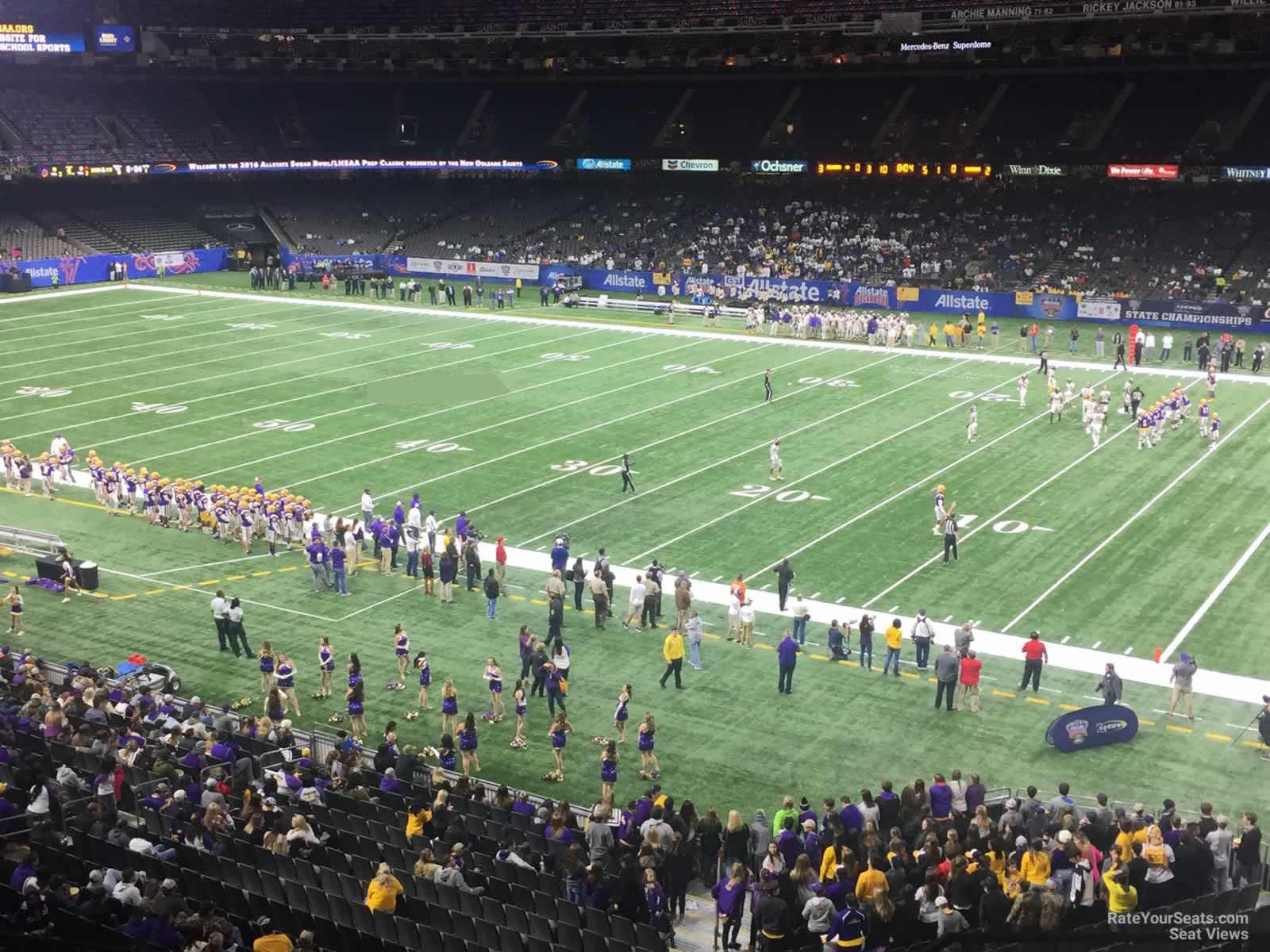 section 331, row 11 seat view  for football - caesars superdome