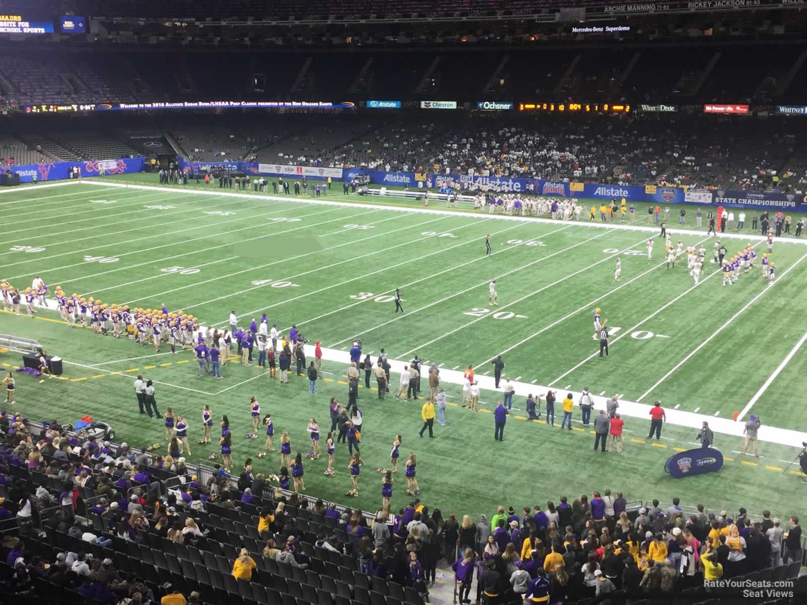 section 331, row 11 seat view  for football - caesars superdome