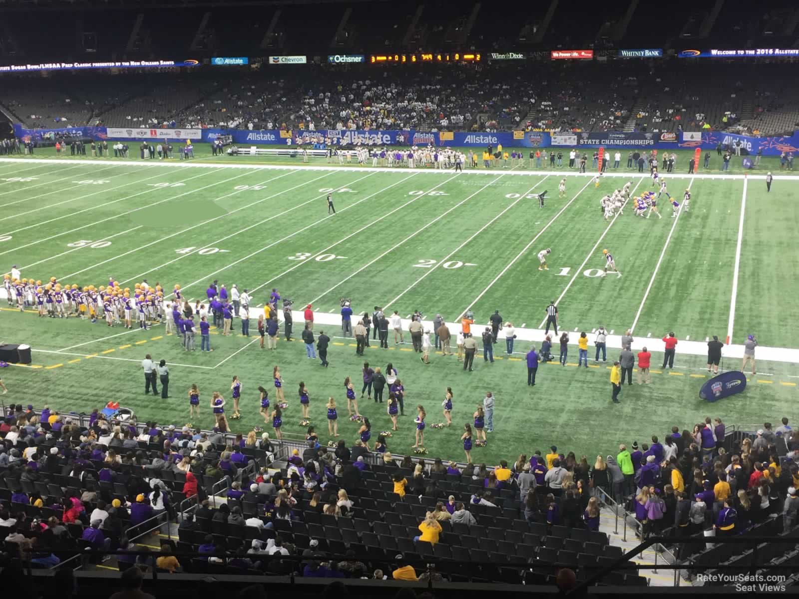 section 332, row 11 seat view  for football - caesars superdome