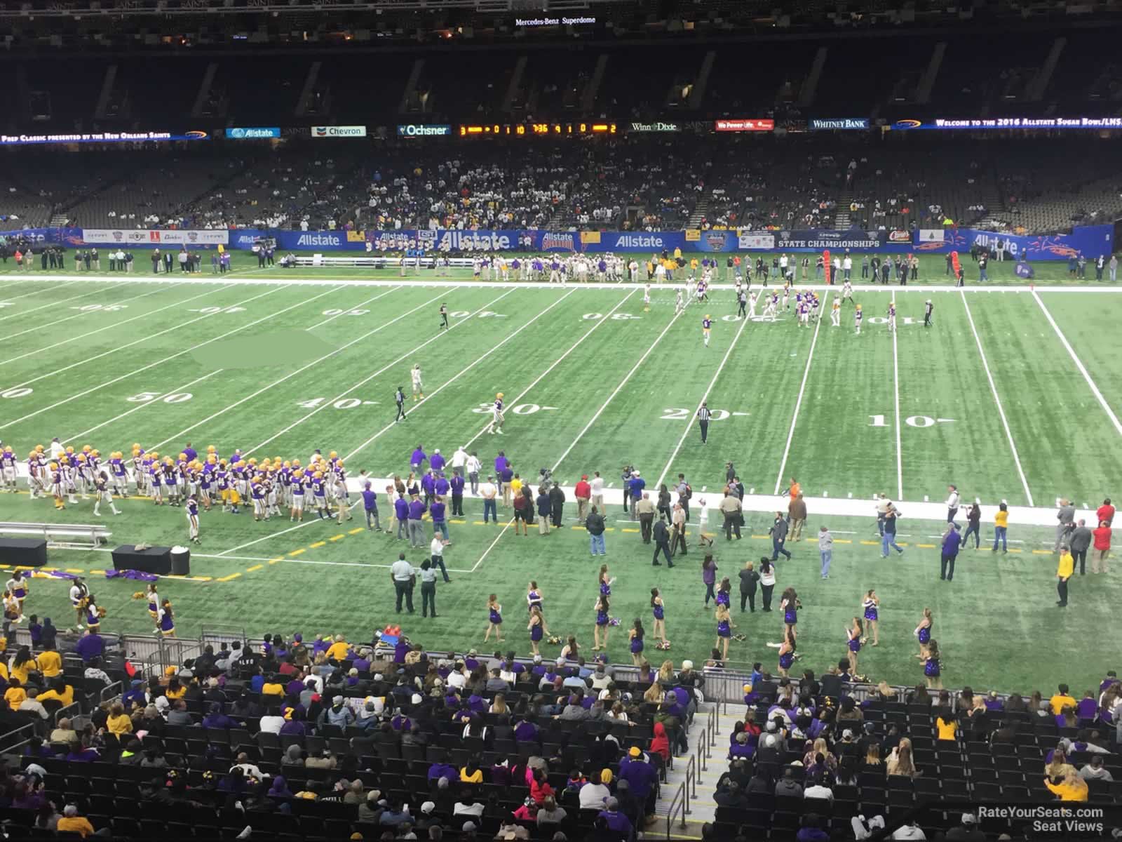 section 333, row 11 seat view  for football - caesars superdome