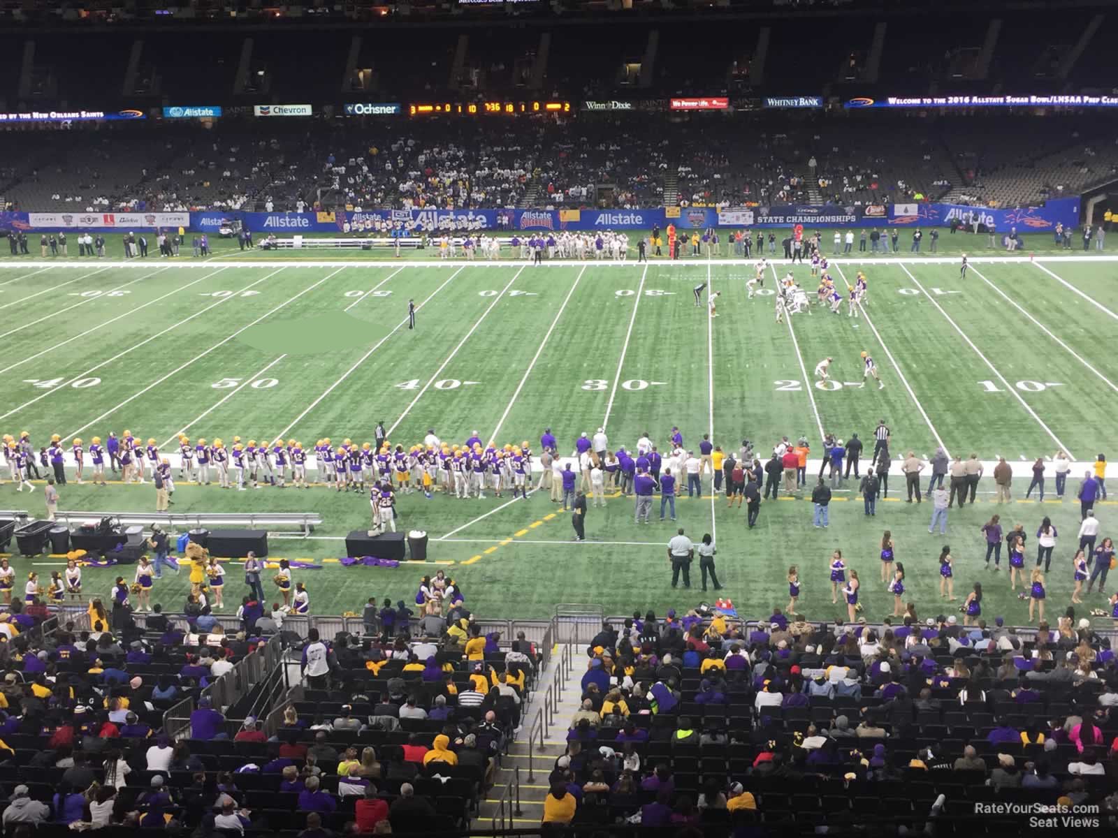 section 334, row 11 seat view  for football - caesars superdome