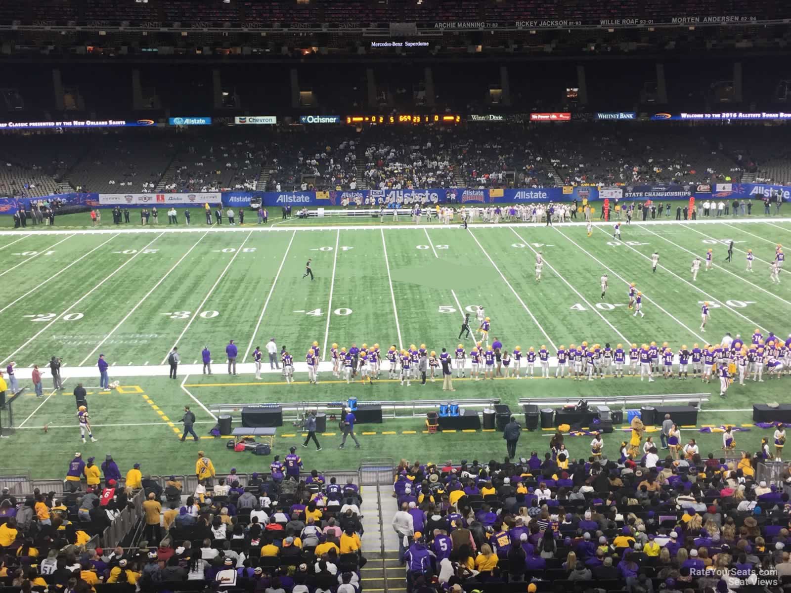 section 337, row 11 seat view  for football - caesars superdome