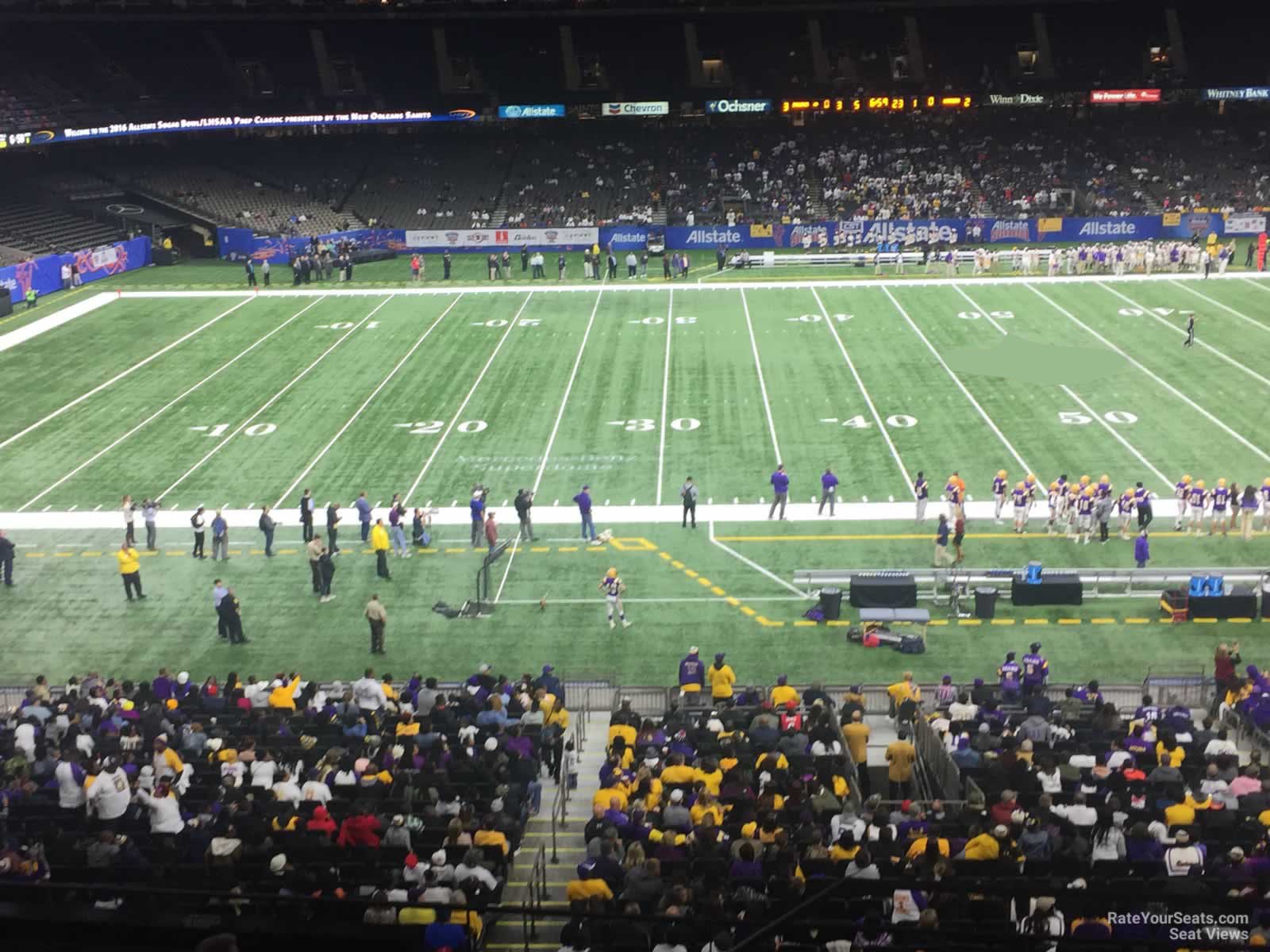 section 338, row 11 seat view  for football - caesars superdome