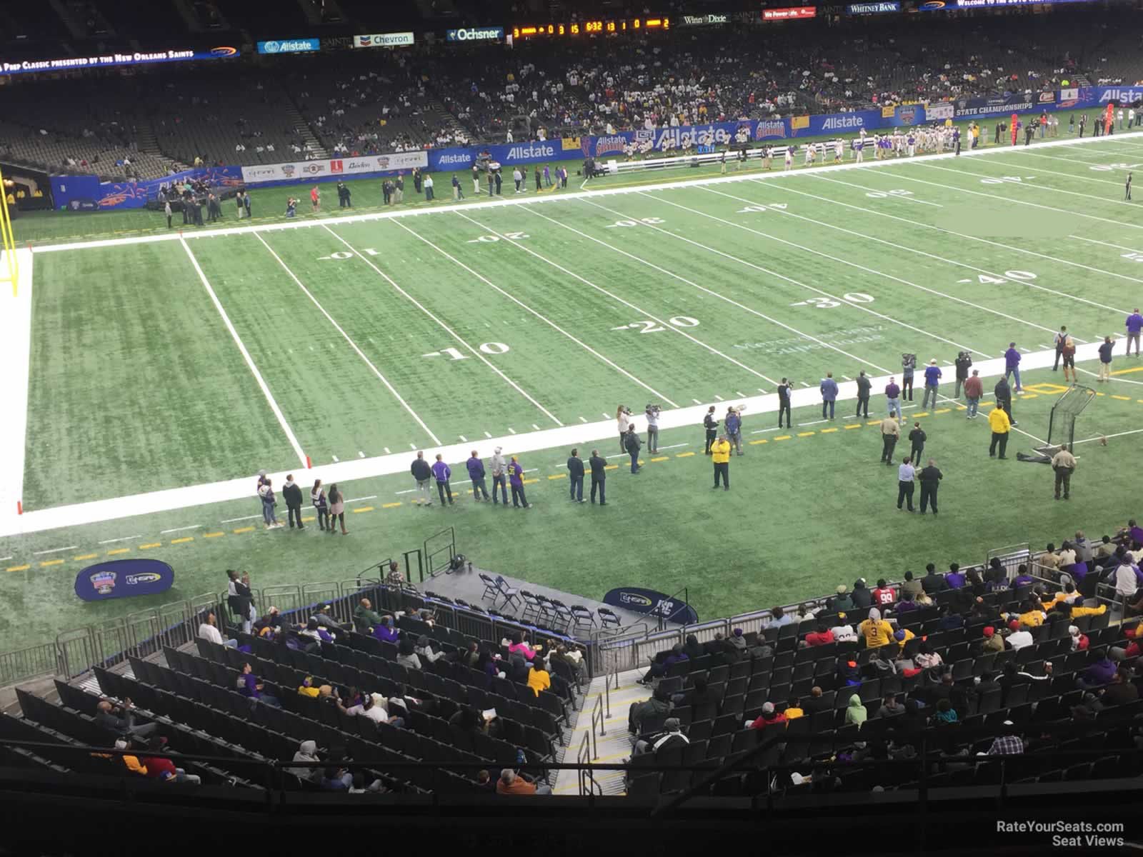 section 341, row 11 seat view  for football - caesars superdome