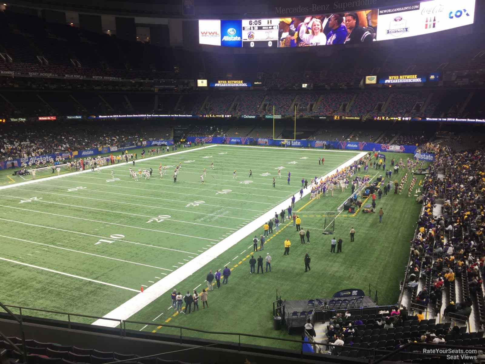 section 344, row 11 seat view  for football - caesars superdome