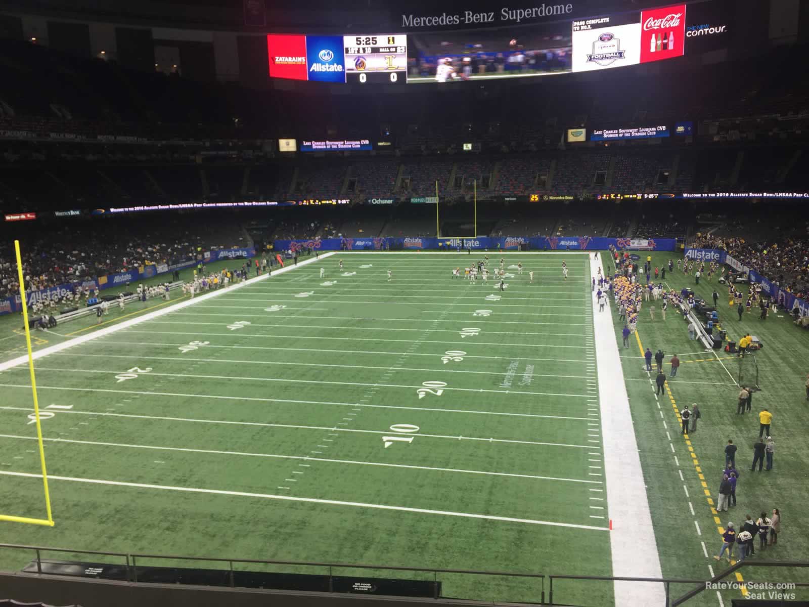 section 345, row 11 seat view  for football - caesars superdome