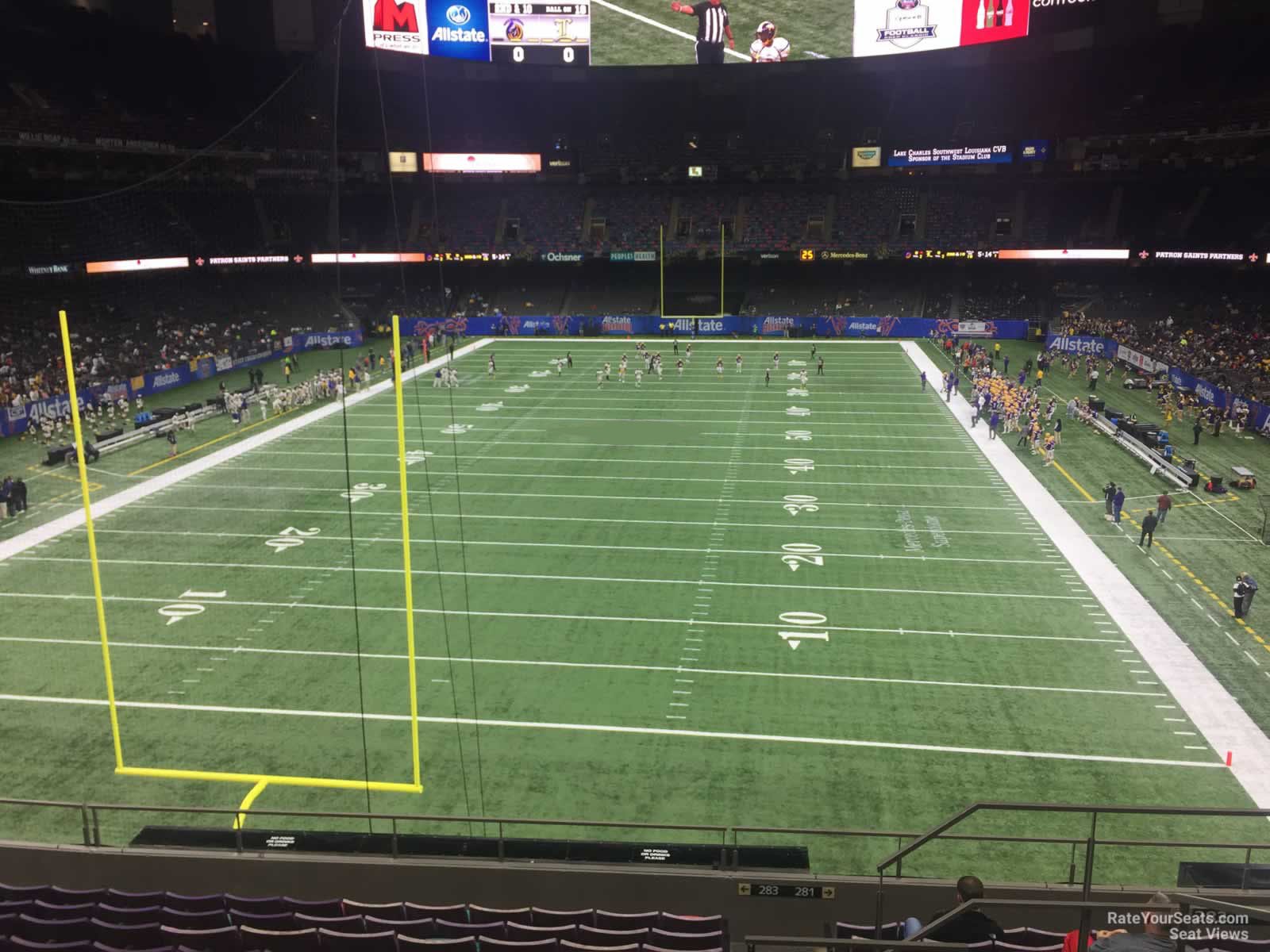 section 346, row 11 seat view  for football - caesars superdome