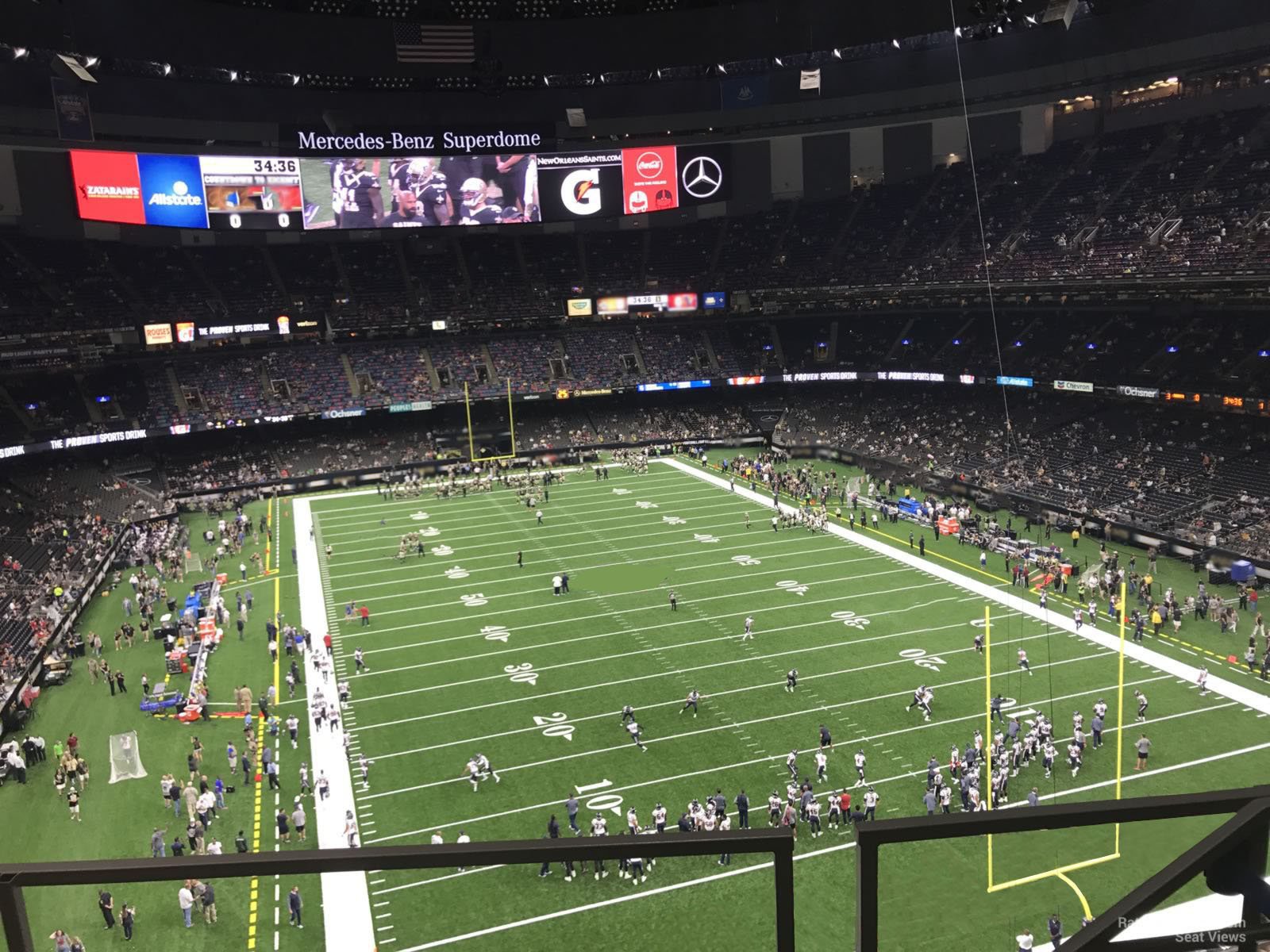 section 503, row 3 seat view  for football - caesars superdome
