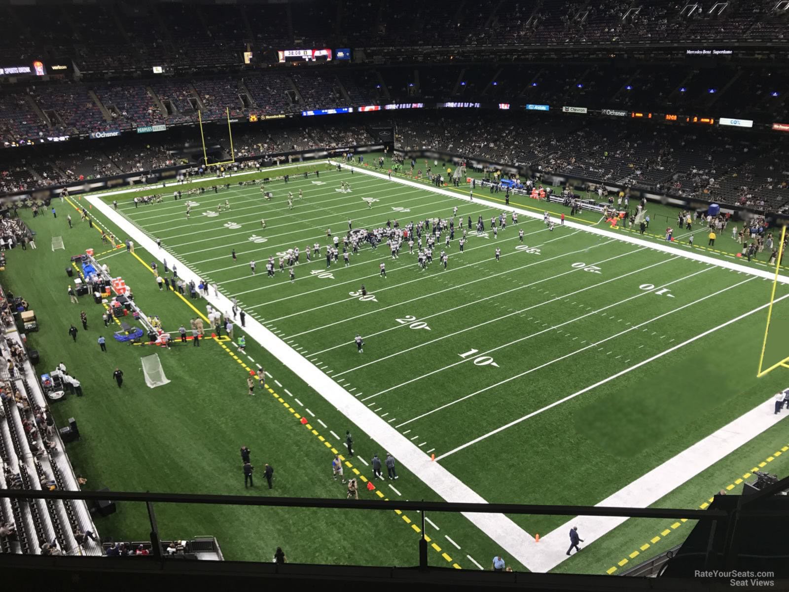 section 504, row 3 seat view  for football - caesars superdome