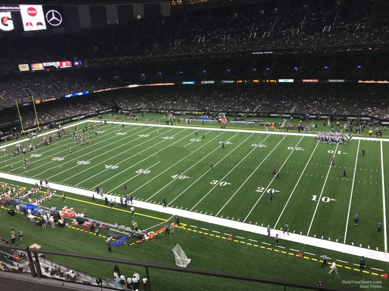 section 509, row 3 seat view  for football - caesars superdome