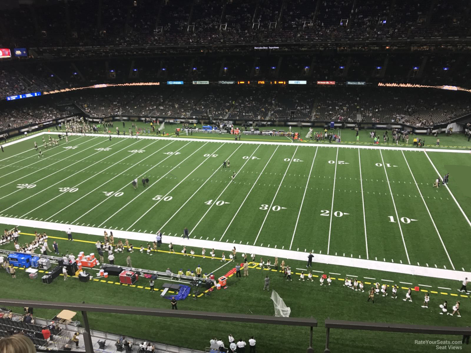 section 511, row 3 seat view  for football - caesars superdome