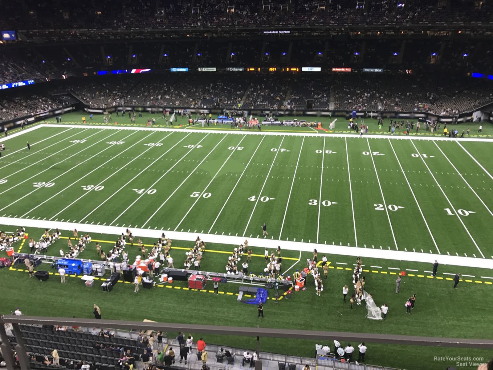 section 513, row 3 seat view  for football - caesars superdome