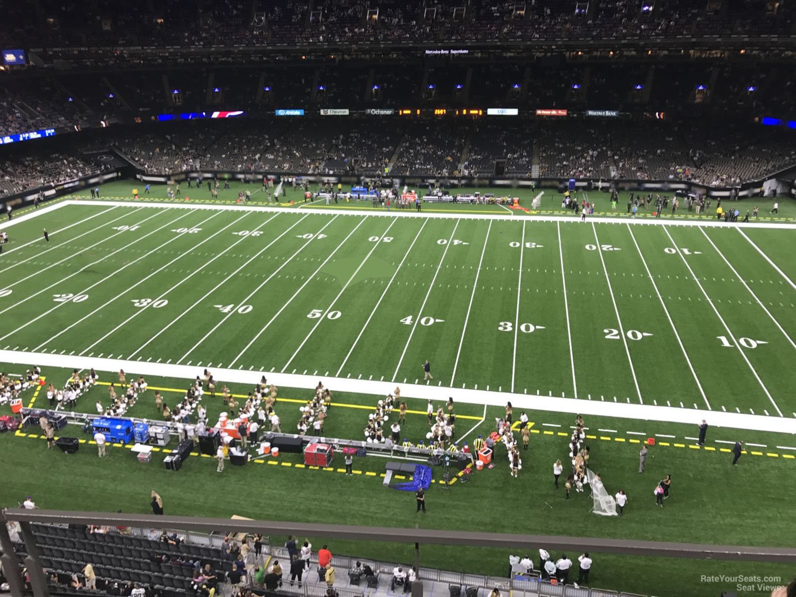 section 513, row 3 seat view  for football - caesars superdome