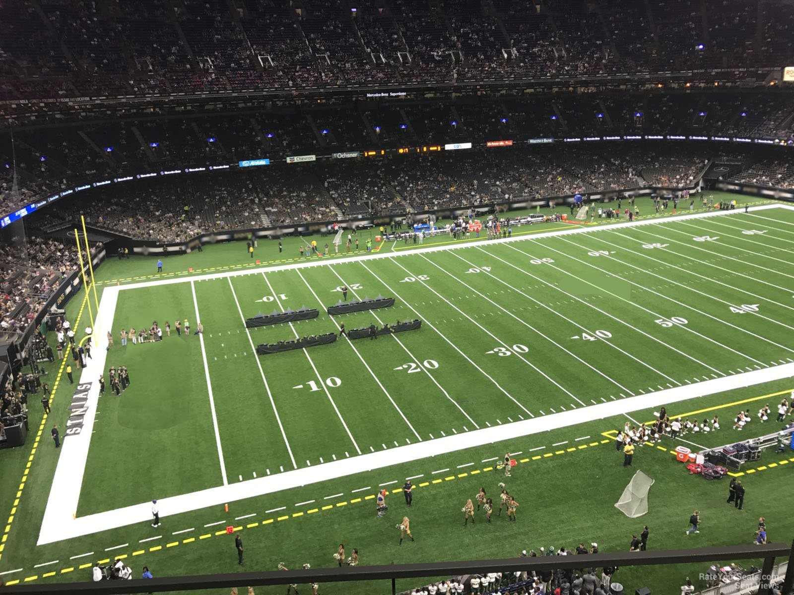 section 521, row 3 seat view  for football - caesars superdome