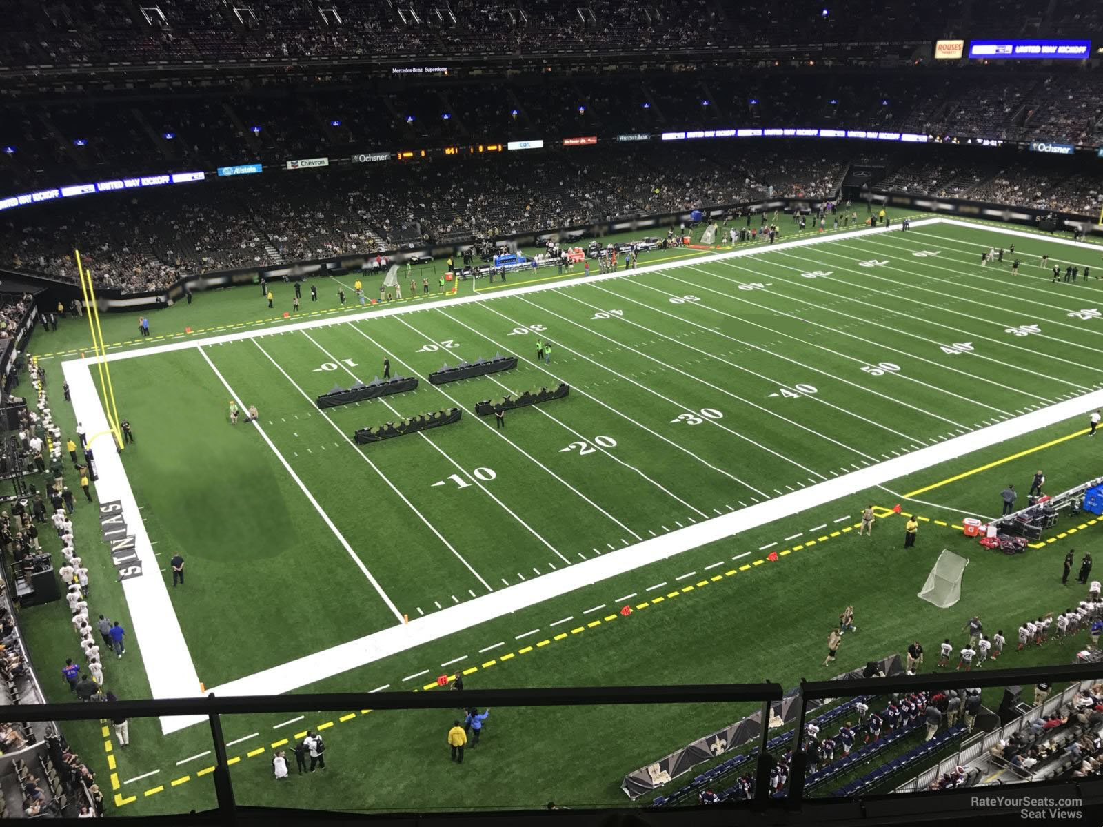 section 523, row 3 seat view  for football - caesars superdome