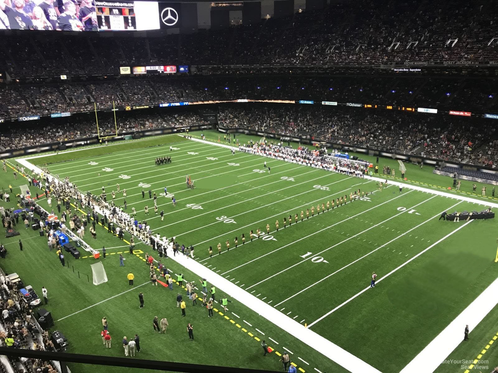 section 534, row 3 seat view  for football - caesars superdome