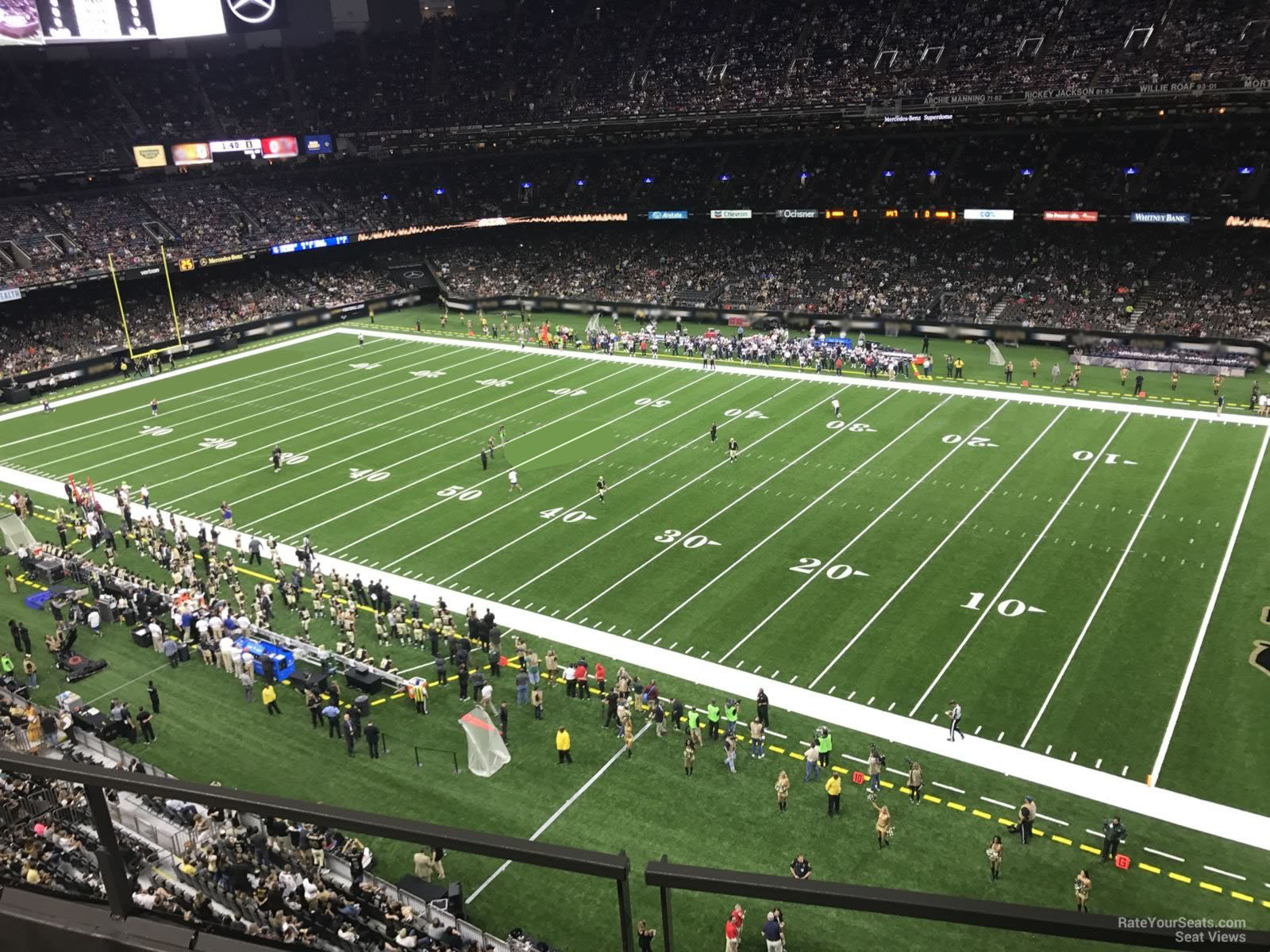 section 537, row 3 seat view  for football - caesars superdome
