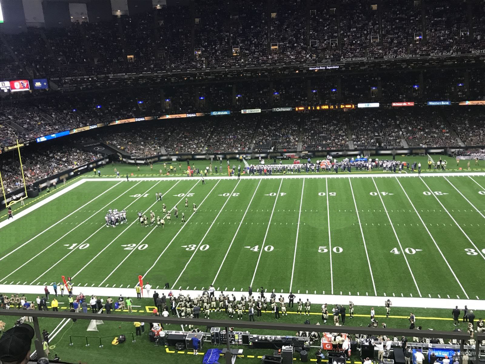 section 547, row 3 seat view  for football - caesars superdome