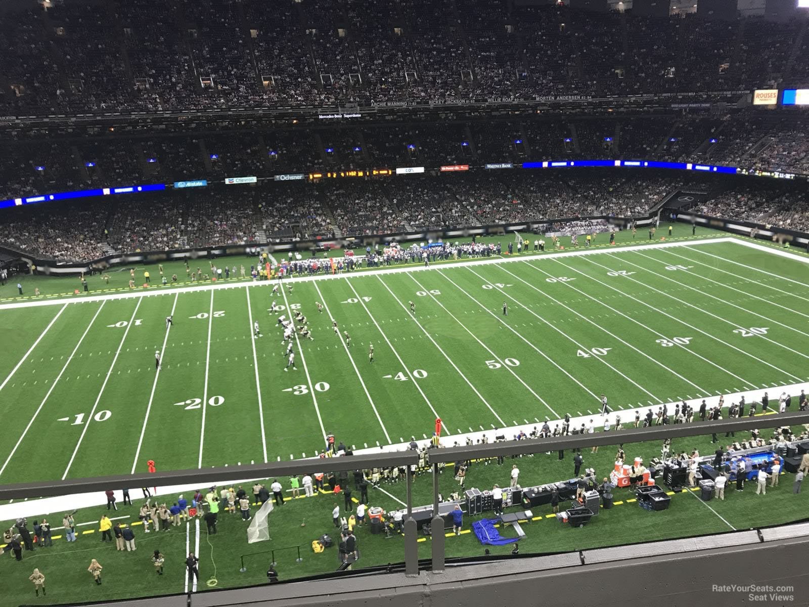 section 549, row 3 seat view  for football - caesars superdome