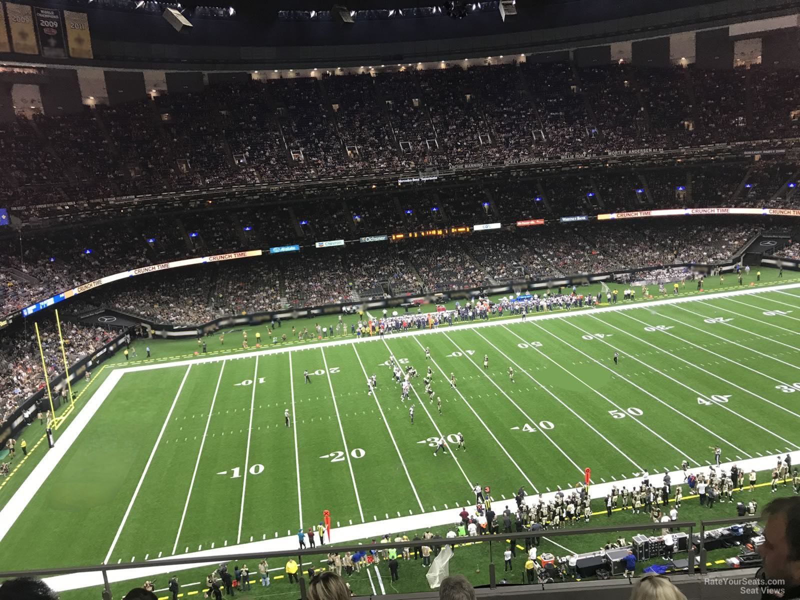 section 551, row 3 seat view  for football - caesars superdome