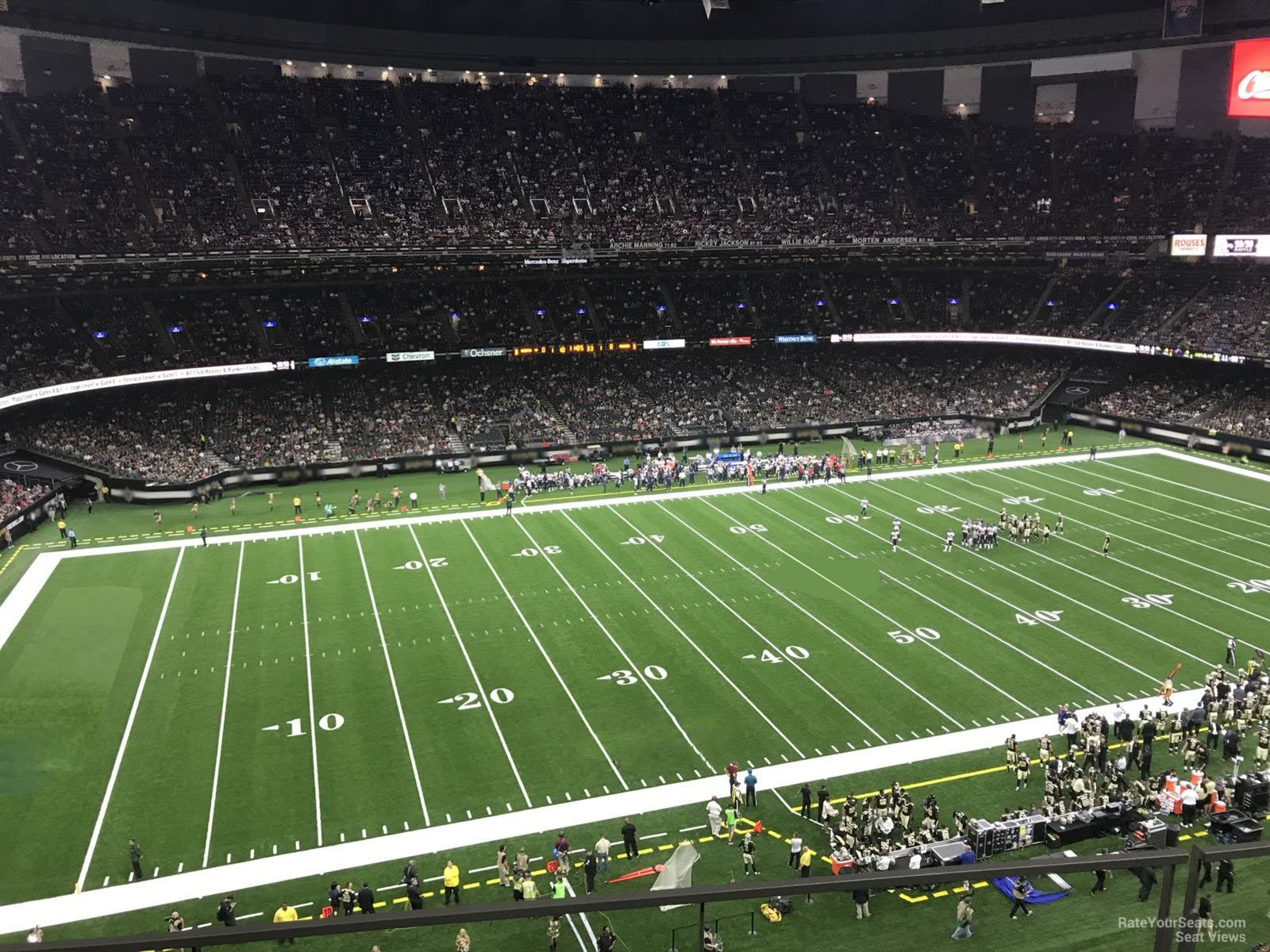section 553, row 3 seat view  for football - caesars superdome