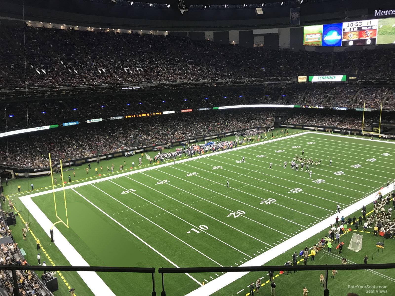 section 557, row 3 seat view  for football - caesars superdome