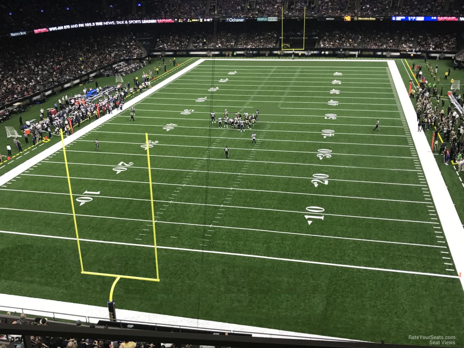section 559, row 3 seat view  for football - caesars superdome