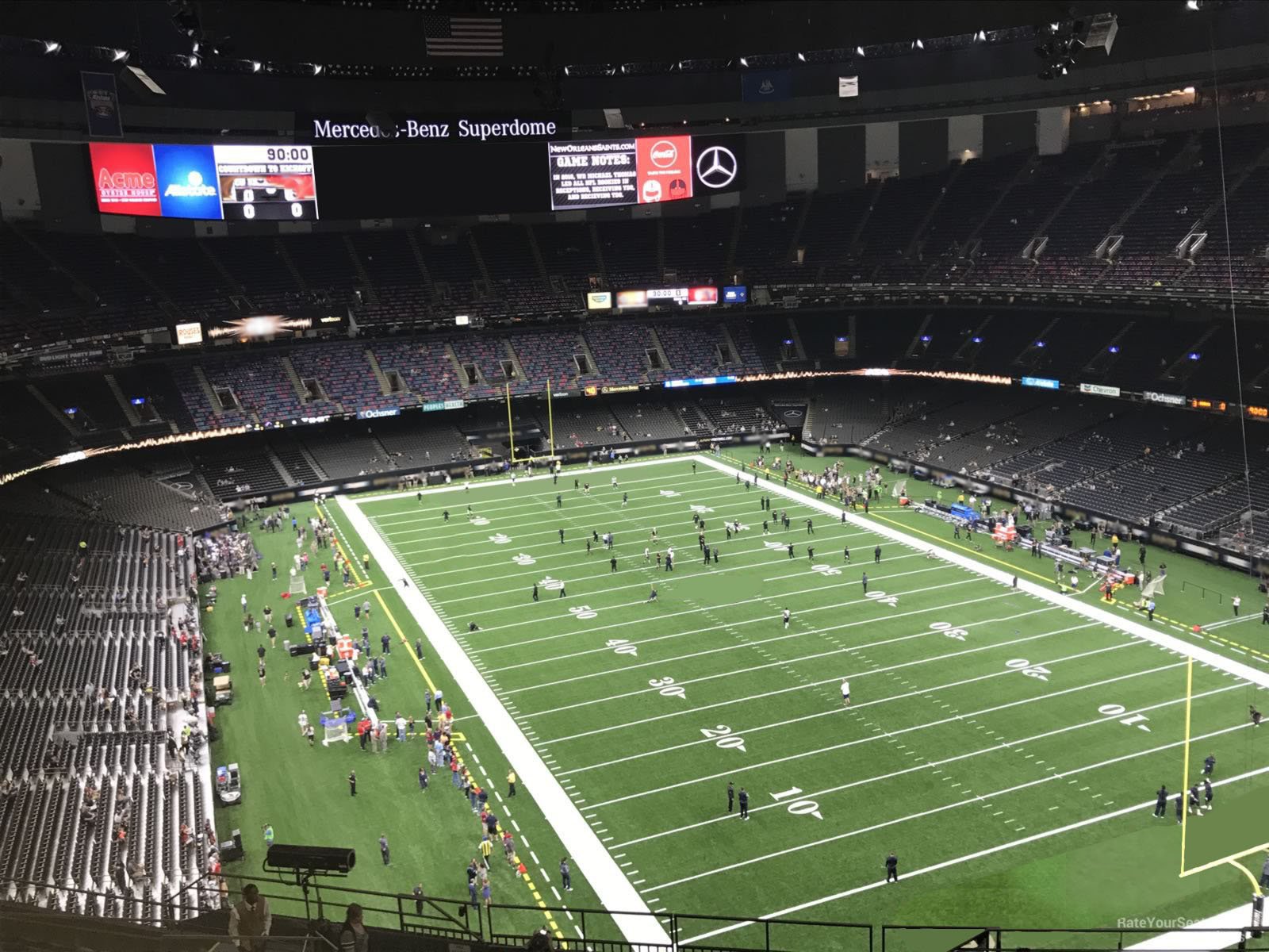 section 605, row 17 seat view  for football - caesars superdome