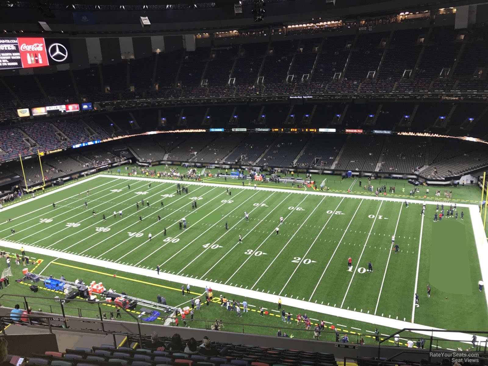 section 610, row 17 seat view  for football - caesars superdome