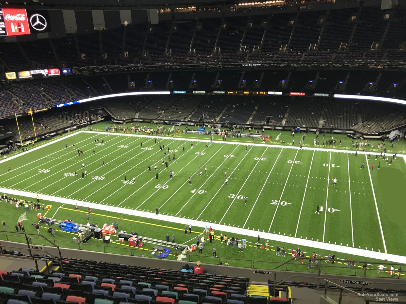 section 611, row 17 seat view  for football - caesars superdome