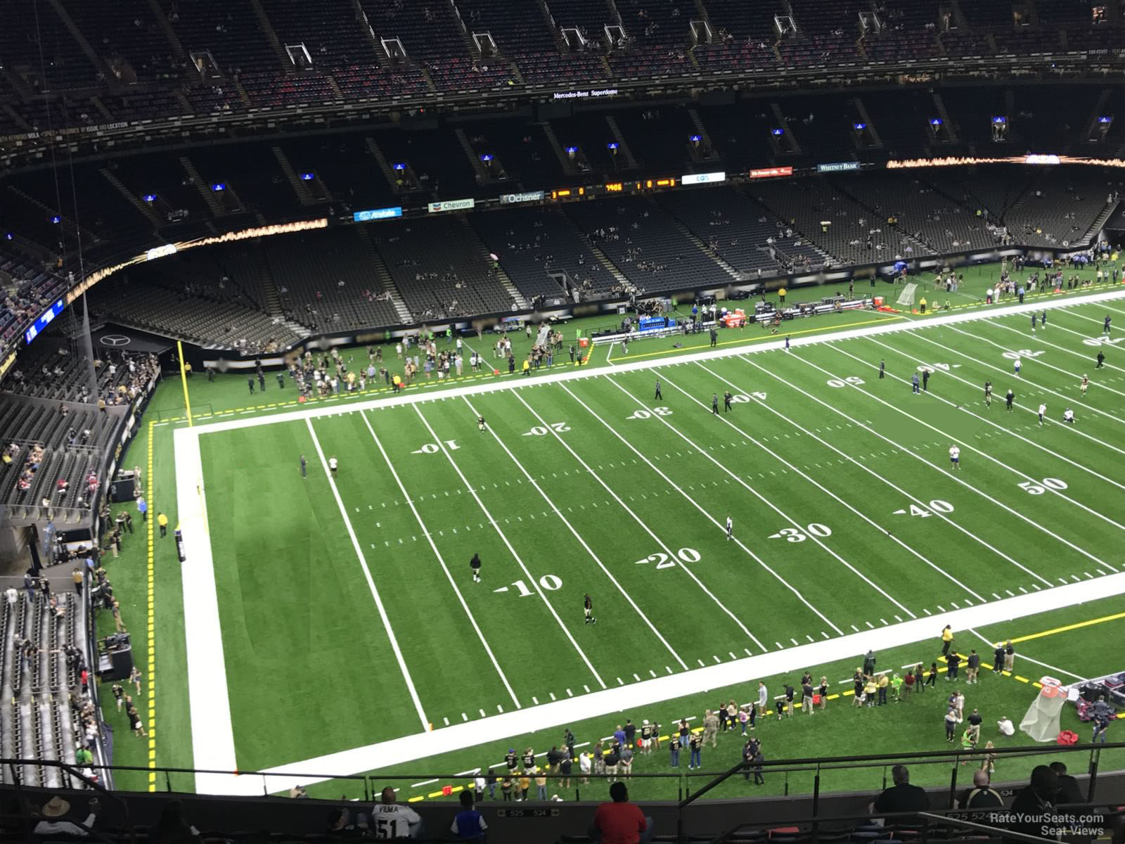 section 619, row 17 seat view  for football - caesars superdome
