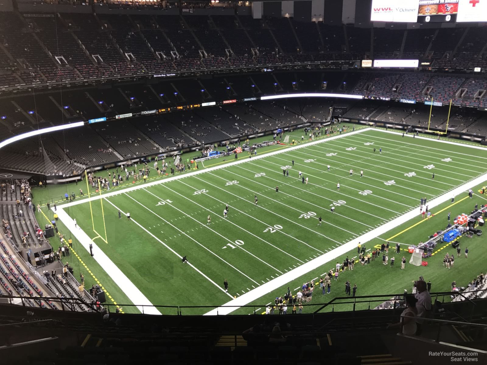 section 621, row 17 seat view  for football - caesars superdome