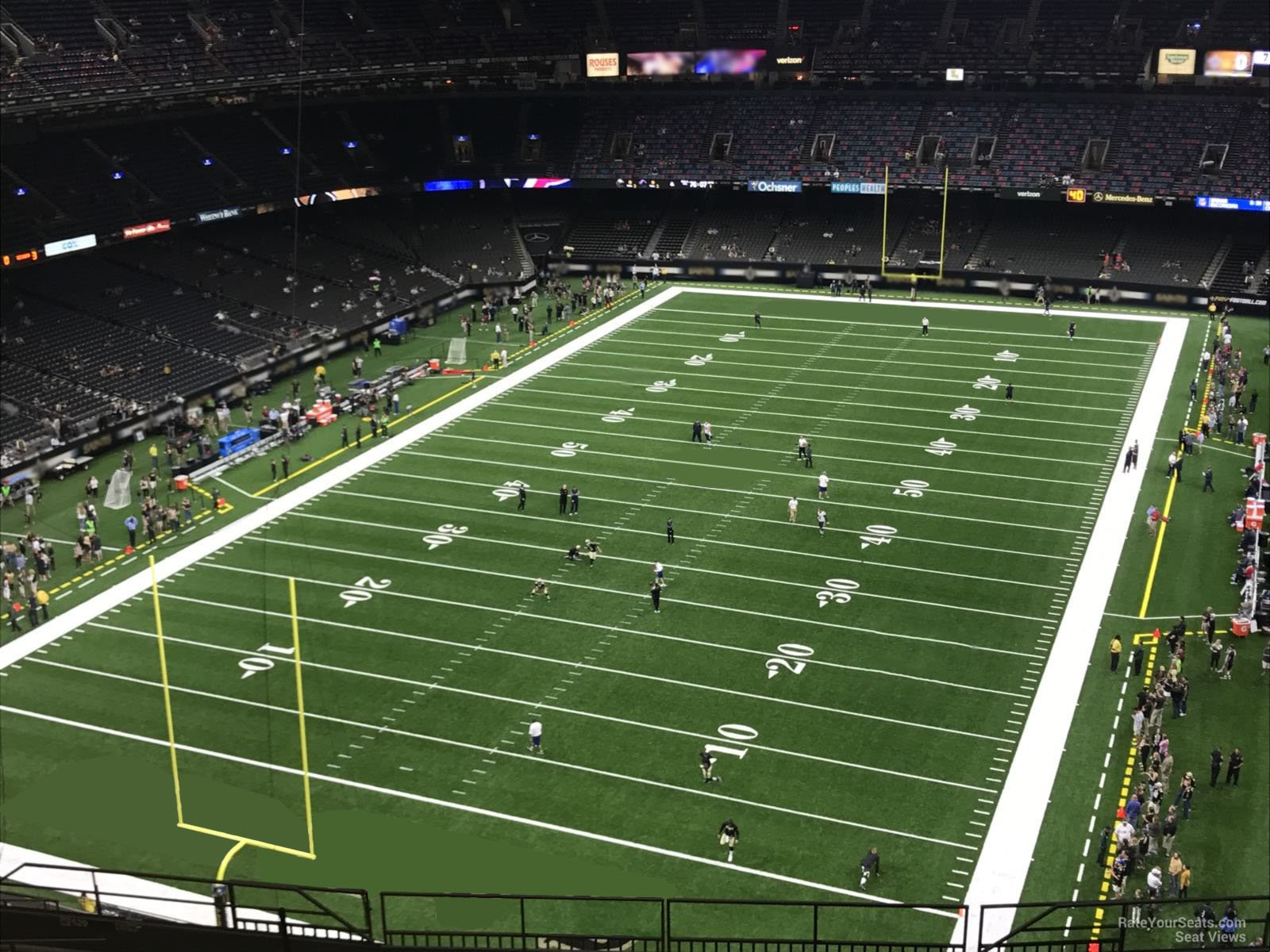section 624, row 17 seat view  for football - caesars superdome