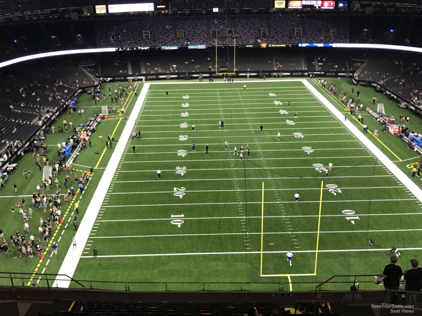 section 628, row 17 seat view  for football - caesars superdome