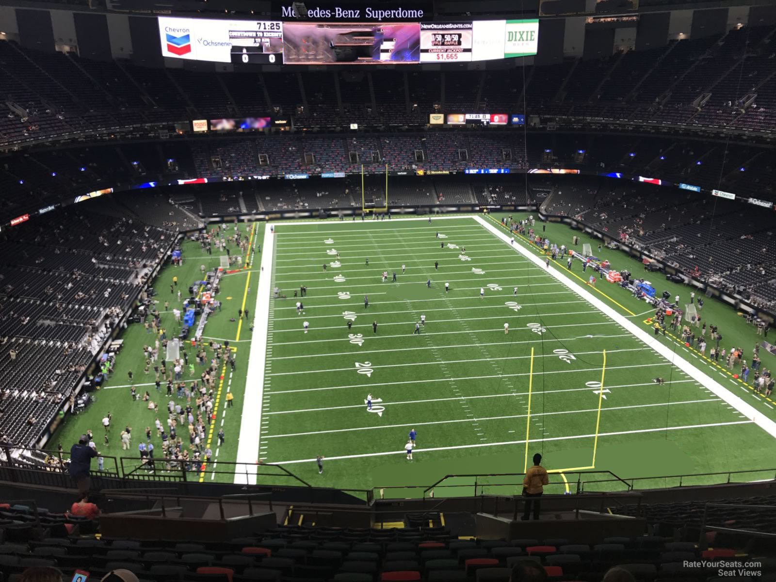 section 629, row 17 seat view  for football - caesars superdome
