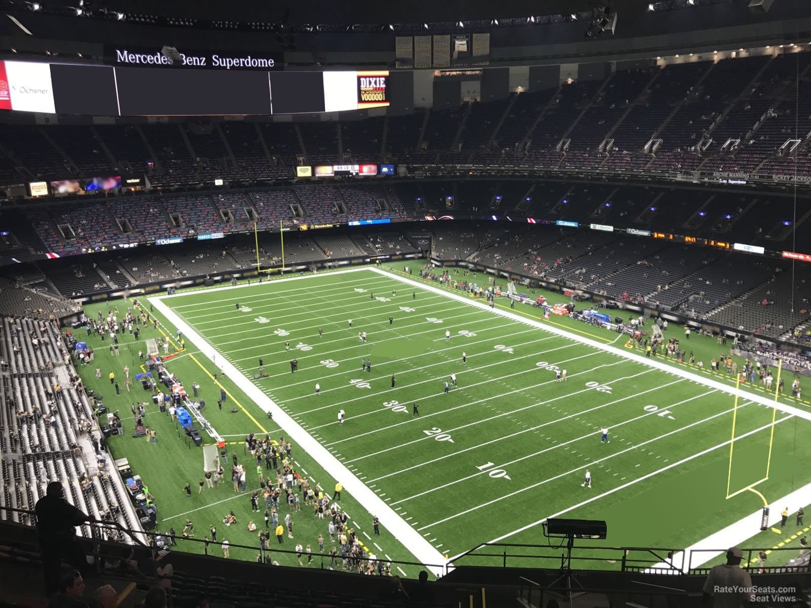 section 632, row 17 seat view  for football - caesars superdome