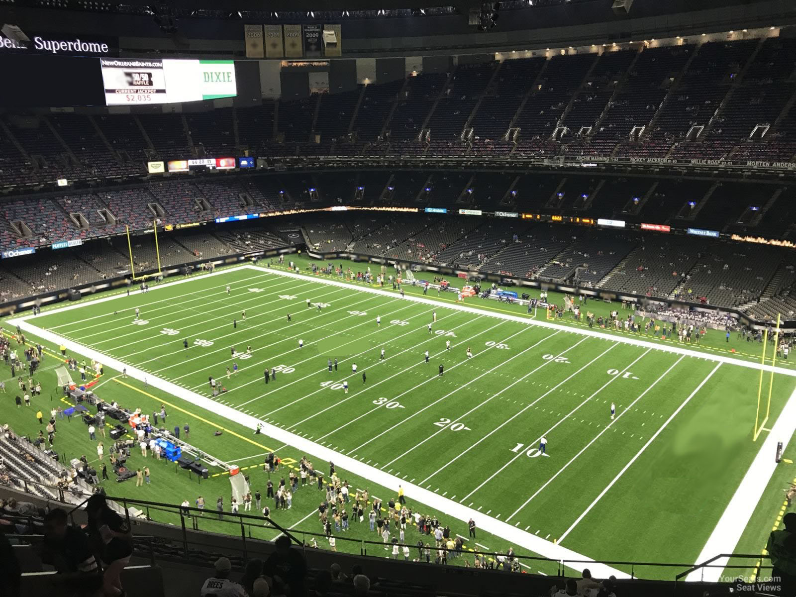 section 634, row 17 seat view  for football - caesars superdome