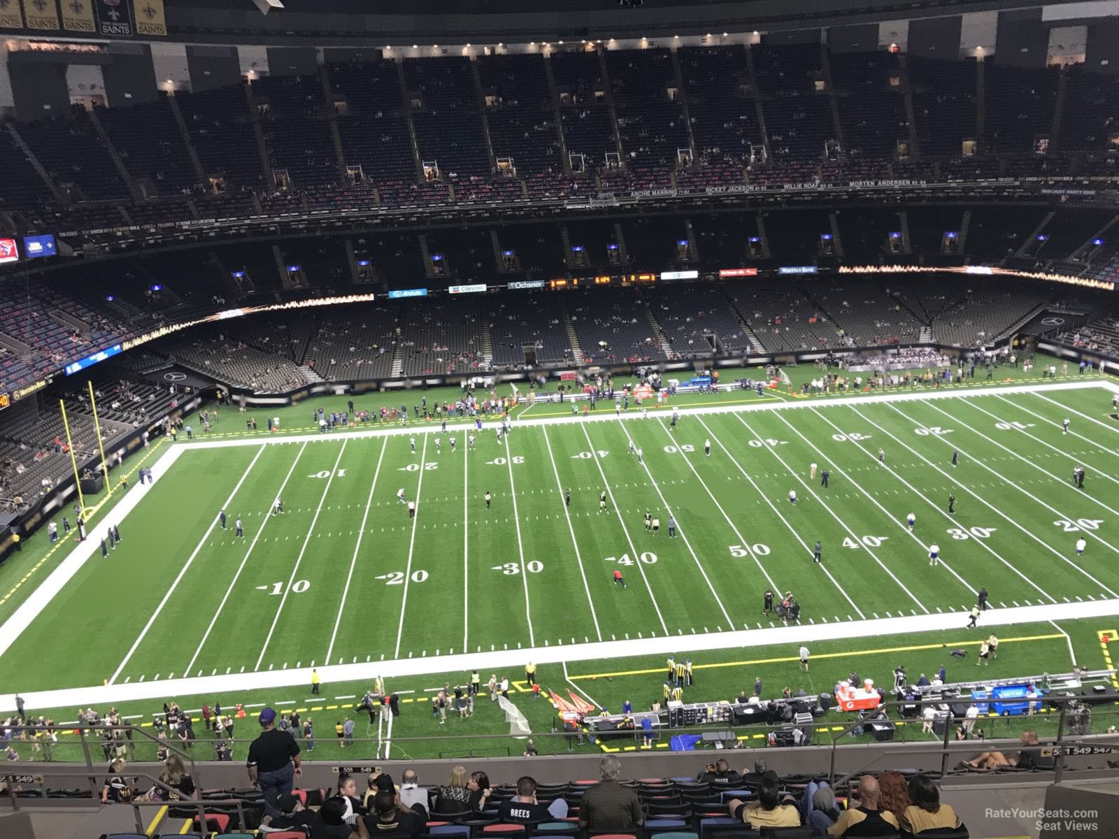 section 642, row 17 seat view  for football - caesars superdome