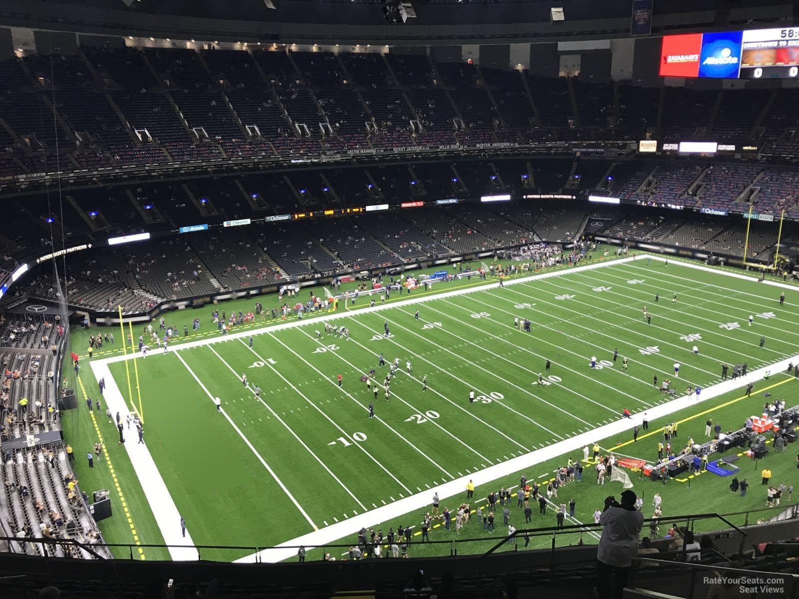 section 646, row 17 seat view  for football - caesars superdome