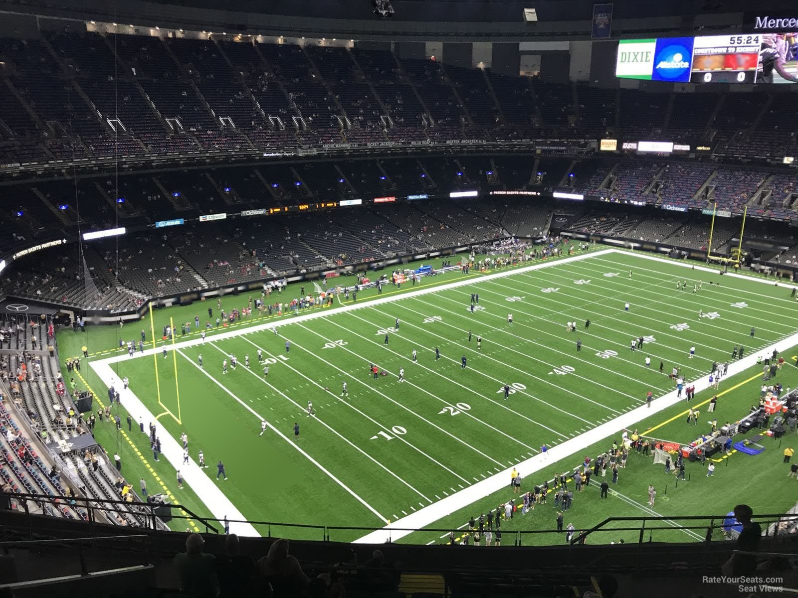 section 647, row 17 seat view  for football - caesars superdome