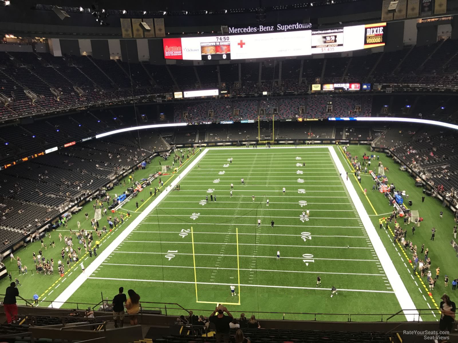 section 652, row 17 seat view  for football - caesars superdome