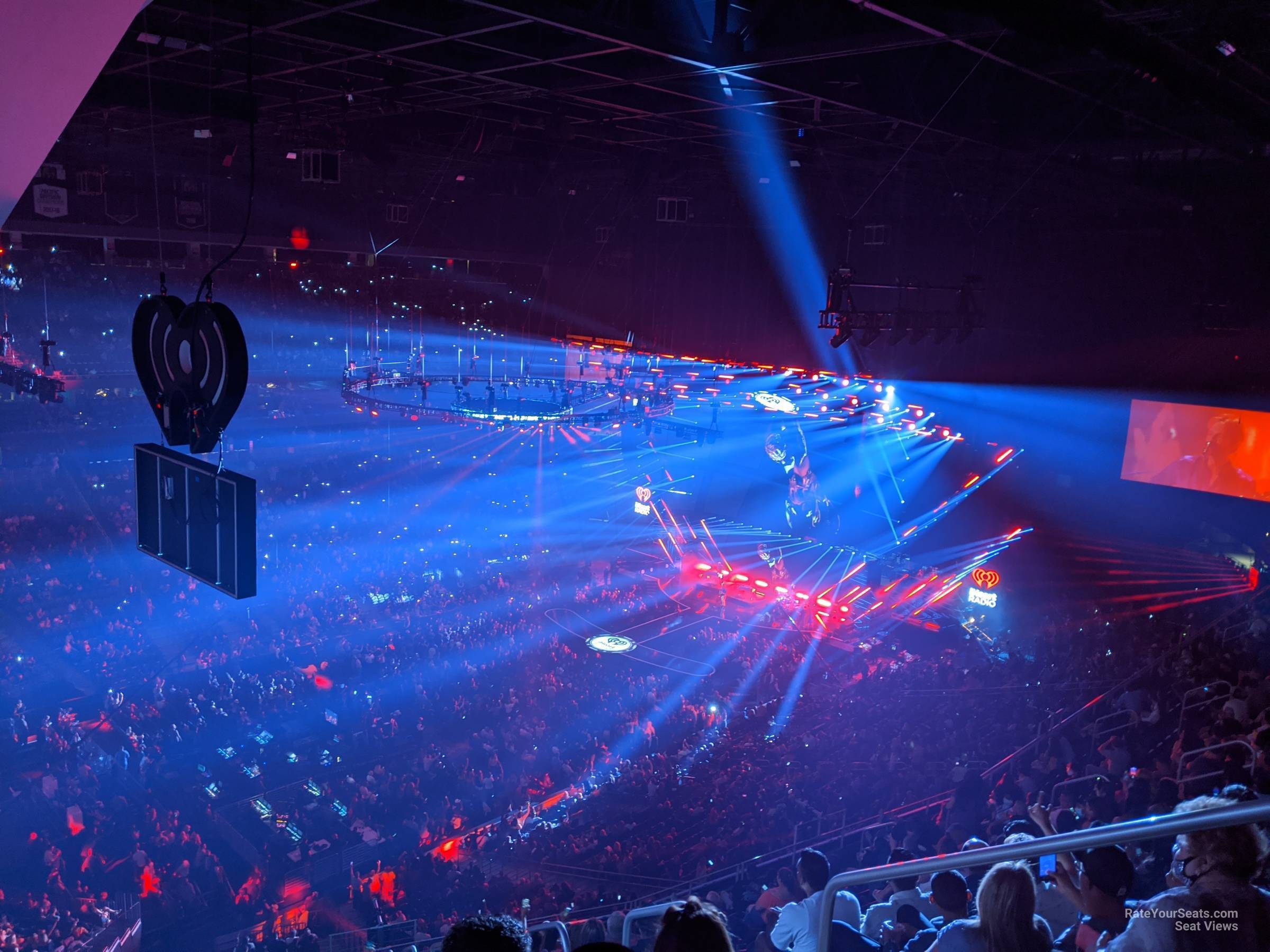 section 219, row r seat view  for concert - t-mobile arena