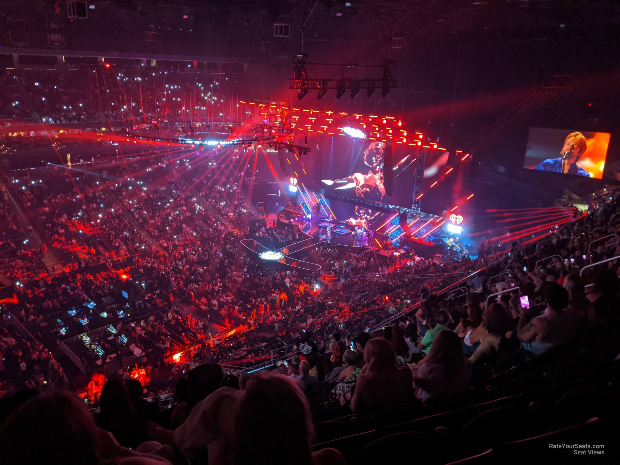 section 220, row r seat view  for concert - t-mobile arena